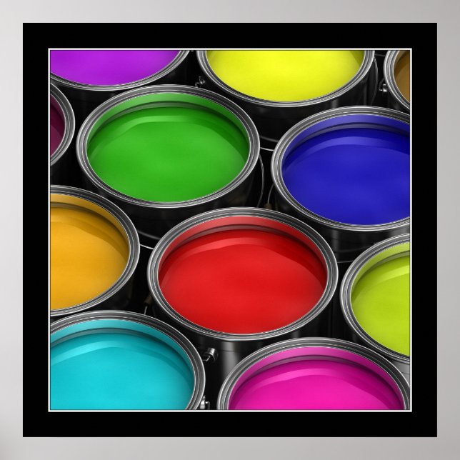 Canettes colorées - Poster (Devant)