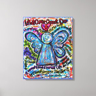 Canevas Ange Cancer Coloré Imprimer