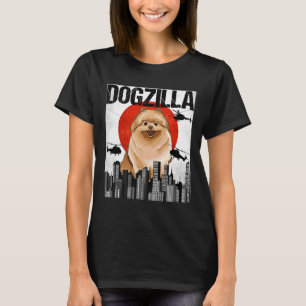 Canezilla Dogzilla Japanischer Spitz T-Shirt