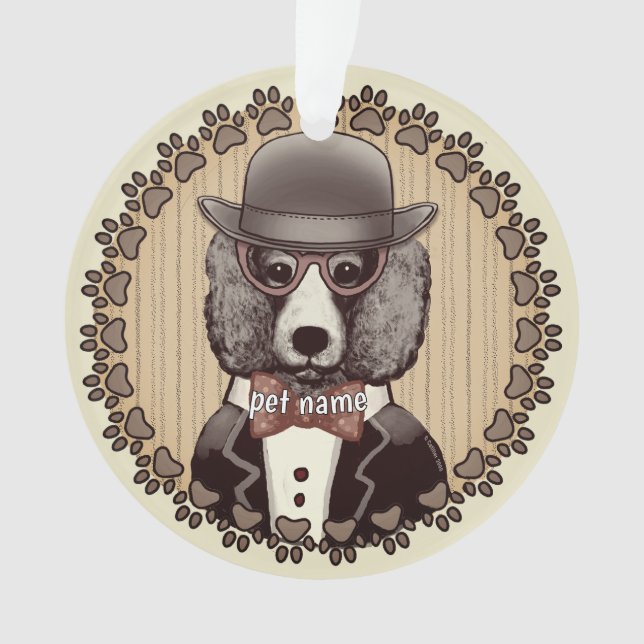 Caniche portant des lunettes (devant)