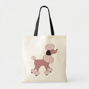 Caniches roses sur le sac de défilé