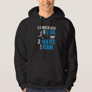 Canicross 6 Beine 2 Herz 1 Team Hund Sport läuft Hoodie