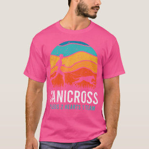 Canicross 6 Beine 2 Herzen 1 Team Lustiger Hund La T-Shirt