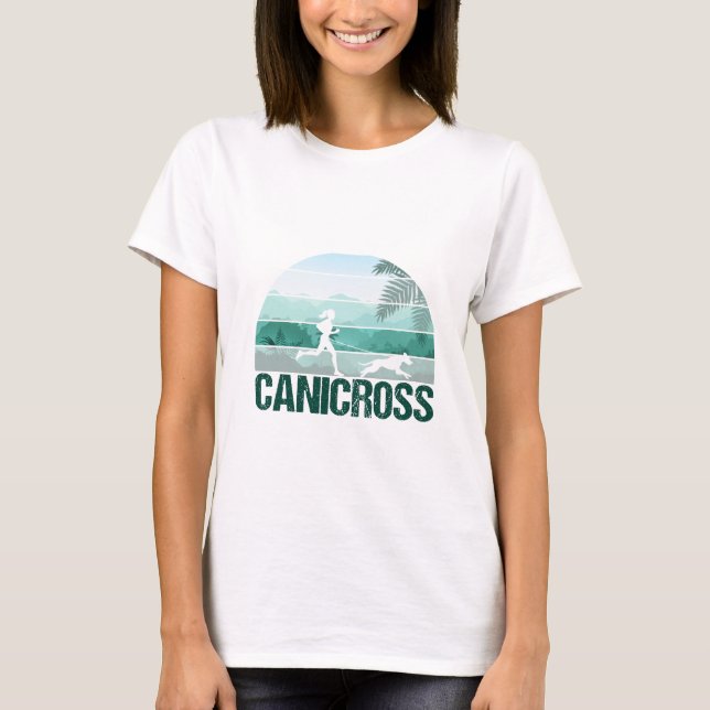 Canicross Hund Running, Lauf mit Hunden für Frauen T-Shirt (Vorderseite)