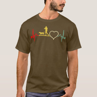 Canicross Hundeläufer Sport mit Herzschlag T-Shirt