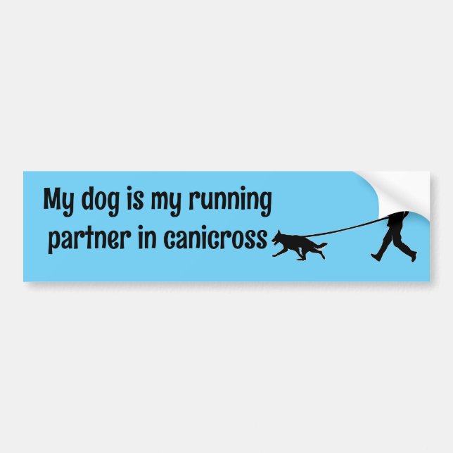 Canicross - Mein Running Partner GSD Autoaufkleber (Vorne)