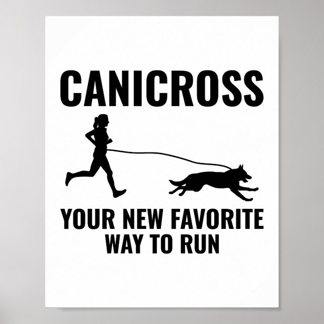 Canicross Trail Running Läufer Hunde Sport im Frei Poster (Vorne)