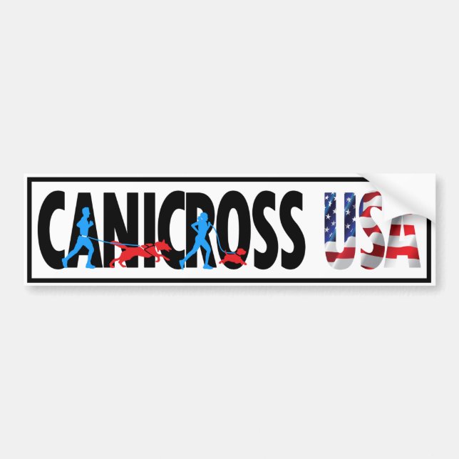 Canicross USA Autoaufkleber (Vorne)