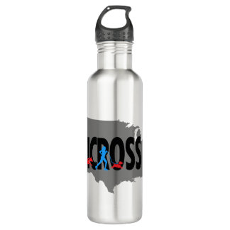 Canicross USA Karte Wasser Flasche Edelstahlflasche