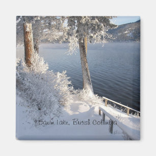 Canim Lake, British Columbia in Winter Magnet