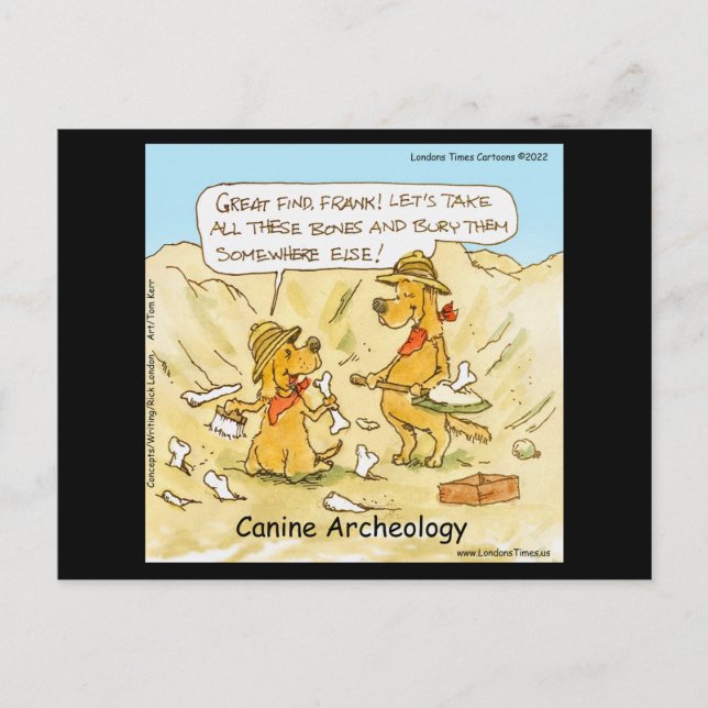 Canine Archäologen Fantastisch Dig Funny Postkarte (Vorderseite)