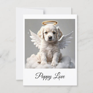 " CANINE CHERUB " POSTCARD POSTKARTE