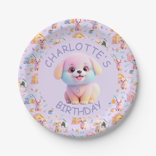 Canine Cuddle 2 Pappteller (Vorderseite)