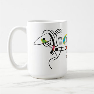 Canine Dog Abstrakt Moderne Retro Art Tasse