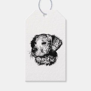Canine Head Sketch Geschenkanhänger