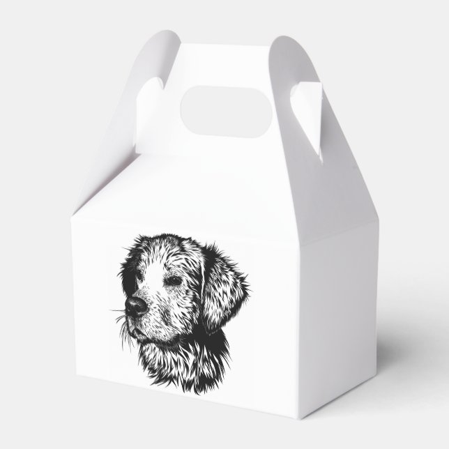 Canine Head Sketch Geschenkschachtel (Vorderseite)