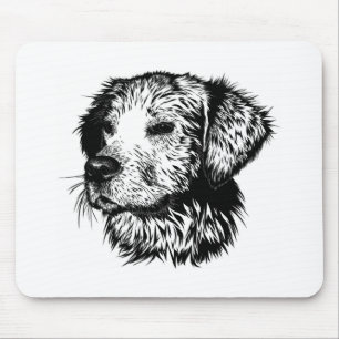 Canine Head Sketch Mousepad