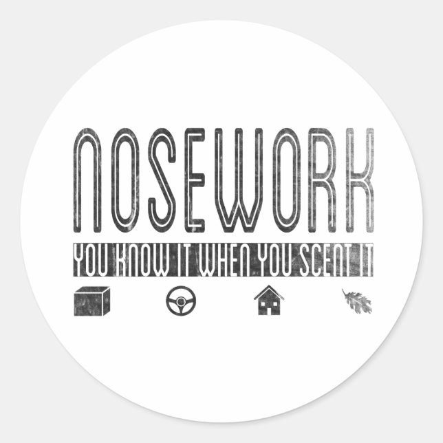 Canine Nosework: Man weiß es, wenn man es ansieht Runder Aufkleber (Vorderseite)