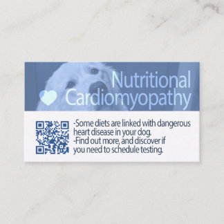 Canine Nutritional Cardiomyopathy - Aktualisierung Visitenkarte