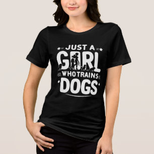 Canine Obedience Coach für das Mädchen, das Hunde  Tri-Blend Shirt