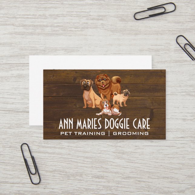 Canine Pack | Doggie Training und Betreuung Visitenkarte (Vorderseite/Rückseite Beispiel)