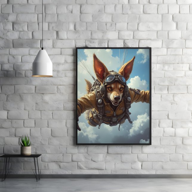 Canine Paratrooper: Einlegen, Sichern, Beutel Poster (Von Creator hochgeladen)