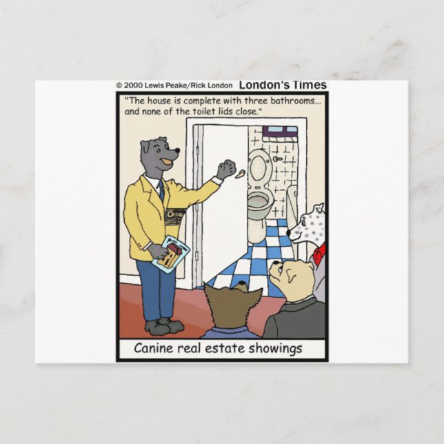Canine Real Anwesen Sales Funny Gifts & T-Shirts Postkarte (Vorderseite)