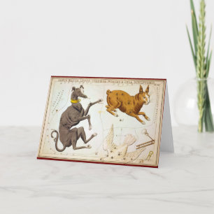 Canis Major, Lepus, Columba Noachi & Cela Sculptor Karte