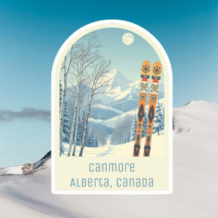 Canmore Alberta Kanada Skiurlaubs-Souvenir  Aufkleber