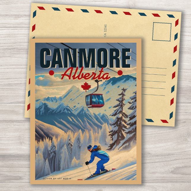 Canmore Alberta Mountains Kanada 1950er Postkarte (Von Creator hochgeladen)