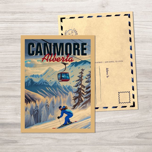 Canmore Alberta Mountains Kanada 1950er Postkarte (Von Creator hochgeladen)