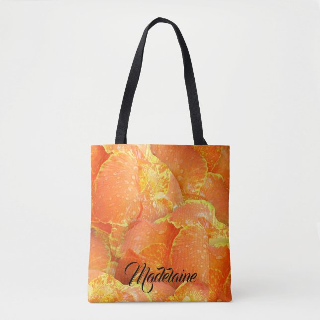 Canna Lilies sac fourre-tout personnalisé (Devant)