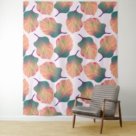 Canna Tropicanna Blätter in Pastel Wandteppich