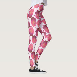 Canna Tropicanna Blätter in Rosa Leggings