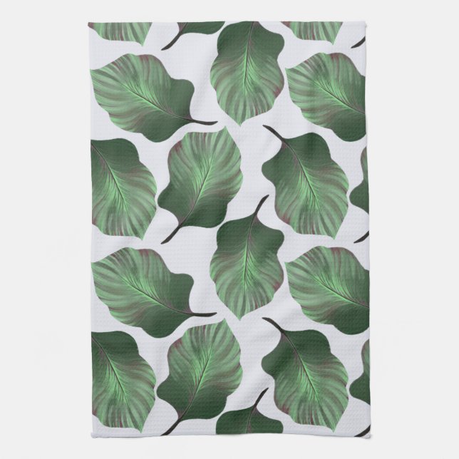 Canna Tropicanna Tropical Blätter, grün Geschirrtuch (Vertikal)