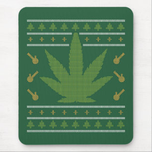 Cannabis Ugly Sweater Mousepad