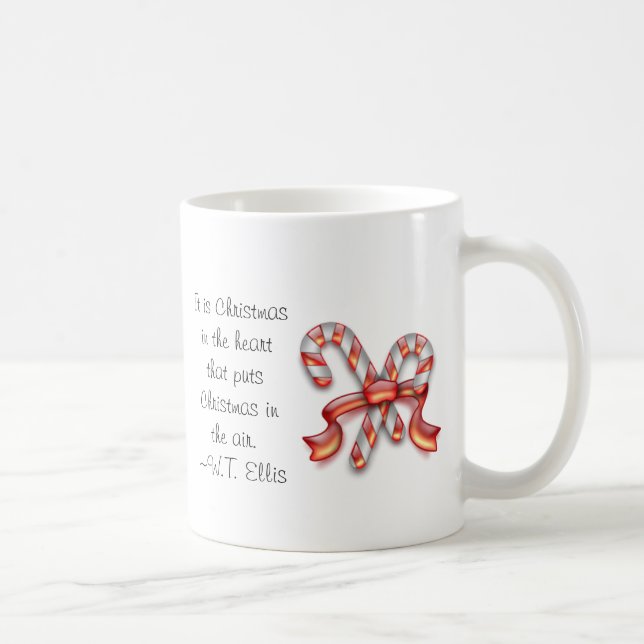 Canne à sucre et mug de citation de Noël (Droite)