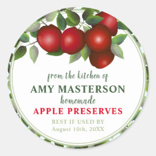 Canne aux fruits de pomme Étiquette Jam Jar