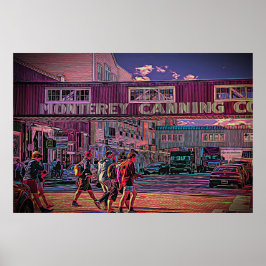 Cannery Row auf einem Poster