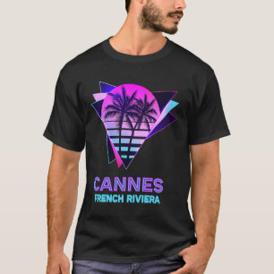 Cannes Côte d'Azur 80er Palm Tree Retro Vintag T-Shirt