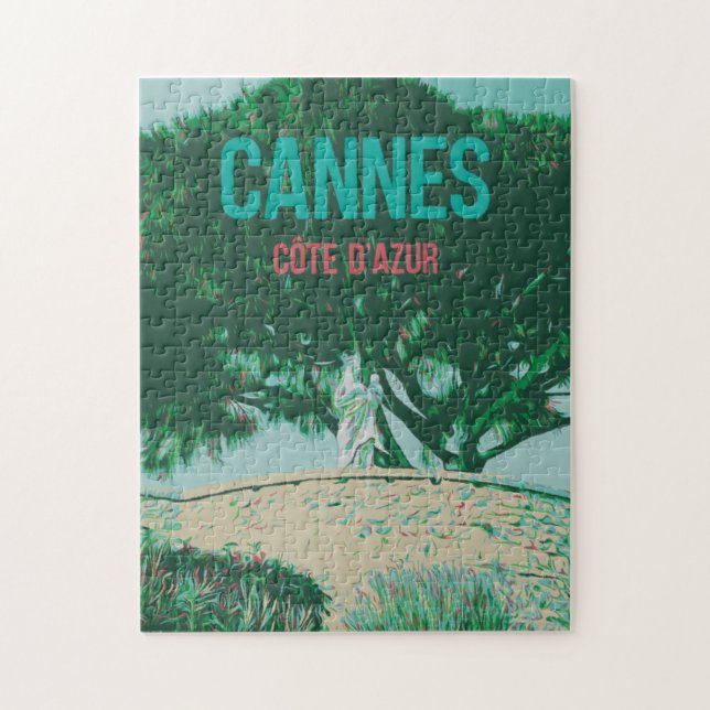 Cannes Côte d'Azur Le Suquet Illustration Frankrei (Vertikal)