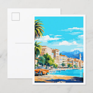 Cannes France Art Vintage Postkarte