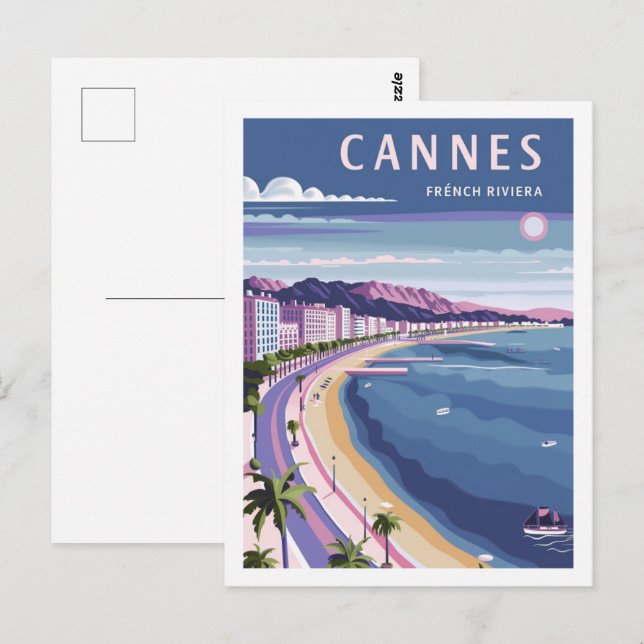 Cannes France Vintag Postkarte (Vorne/Hinten)
