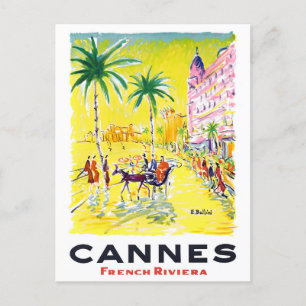 Cannes Frankreich Vintage-Reise Postkarte