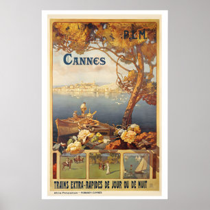 Cannes Französische Riviera Frankreich Vintage Rei Poster