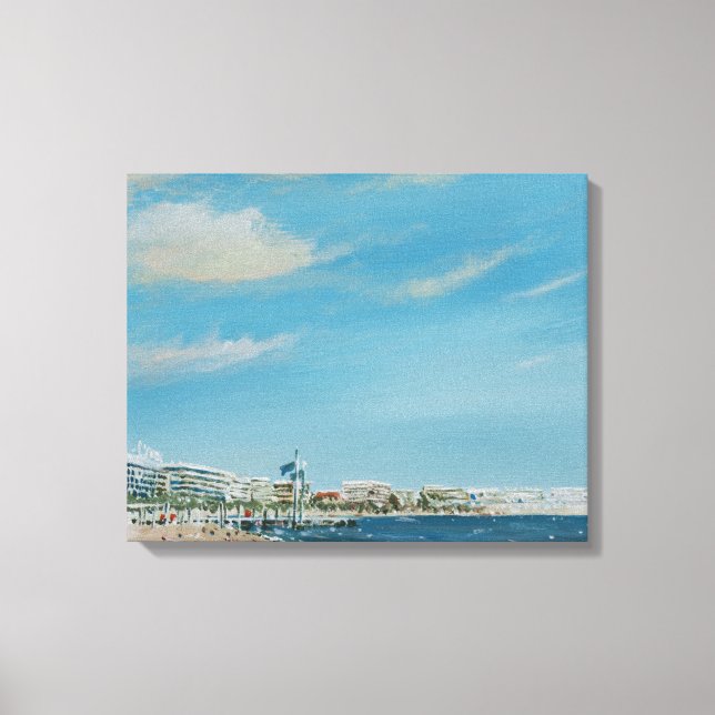 Cannes Sea Front 2014 Leinwanddruck (Vorderseite)