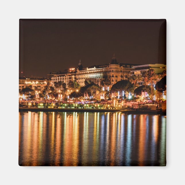 Cannes Stadtzentrum Carlton Hotel in der Nacht Magnet (Vorne)