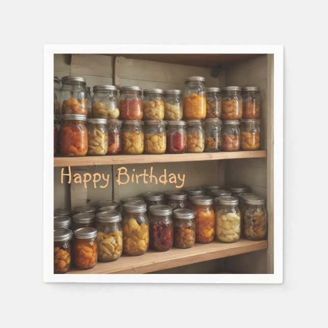 Canning Birthday Serviette (Vorderseite)