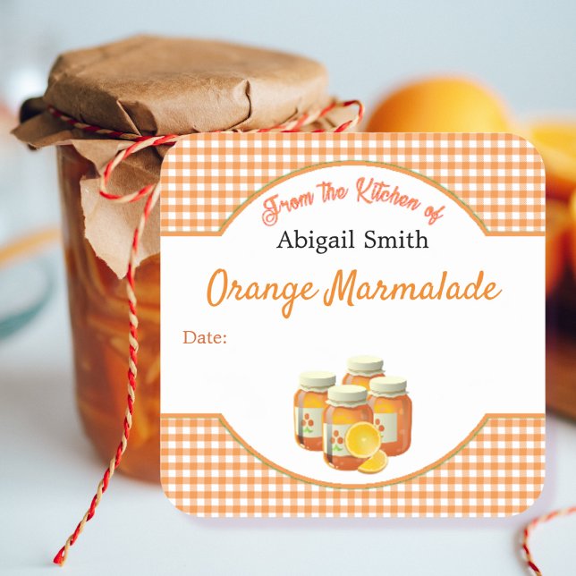 Canning Citrus Orange Square Sticker (Von Creator hochgeladen)