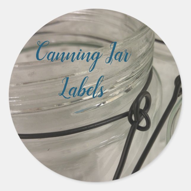 Canning Jar Labels Stickers Classic Round (Vorderseite)